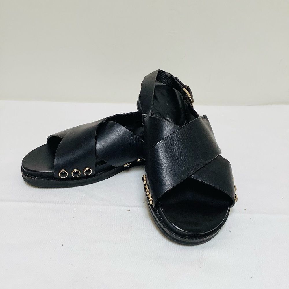 ISAAC MIZRAHI WOMENS WEDGE SANDALS BLACK 8